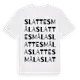 White t-shirt med Slattesmåla ordlek t-shirt