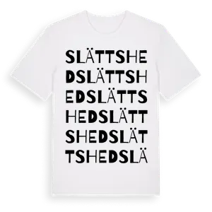 Slättshed ordlek t-shirt – ekologisk bomull t-shirt från Pinshirt