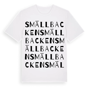 Smällbacken ordlek t-shirt – ekologisk bomull t-shirt från Pinshirt