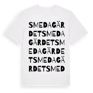 Smedagärdet ordlek t-shirt – ekologisk bomull t-shirt från Pinshirt