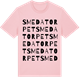 Pink Cotton t-shirt med Smedatorpet ordlek t-shirt