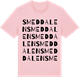 Pink Cotton t-shirt med Smeddalen ordlek t-shirt