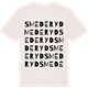 Vintage White t-shirt med Smederyd ordlek t-shirt