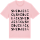 Pink Cotton t-shirt med Smedjebäck ordlek t-shirt