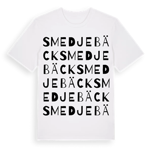 Smedjebäck ordlek t-shirt – ekologisk bomull t-shirt från Pinshirt