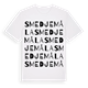White t-shirt med Smedjemåla ordlek t-shirt