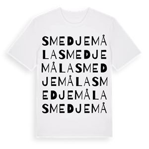 Smedjemåla ordlek t-shirt – ekologisk bomull t-shirt från Pinshirt