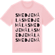 Pink Cotton t-shirt med Smedjemåla ordlek t-shirt