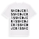 White t-shirt med Smedjerås ordlek t-shirt