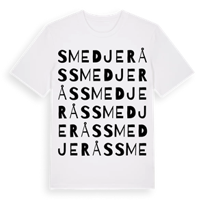 Smedjerås ordlek t-shirt – ekologisk bomull t-shirt från Pinshirt