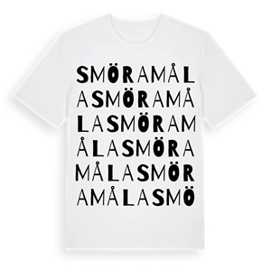 Smöramåla ordlek t-shirt – ekologisk bomull t-shirt från Pinshirt