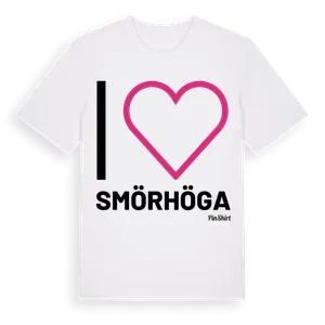 Jag älskar Smörhöga t-shirt stort tryck – ekologisk bomull t-shirt från Pinshirt