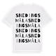 White t-shirt med Snedingsmåla ordlek t-shirt