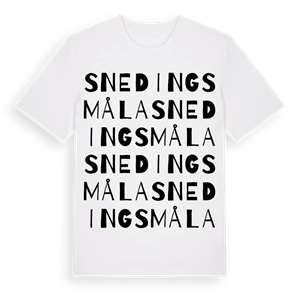 Snedingsmåla ordlek t-shirt – ekologisk bomull t-shirt från Pinshirt