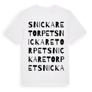 Snickaretorpet ordlek t-shirt – ekologisk bomull t-shirt från Pinshirt