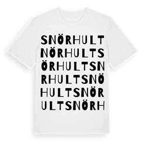 Snörhult ordlek t-shirt – ekologisk bomull t-shirt från Pinshirt