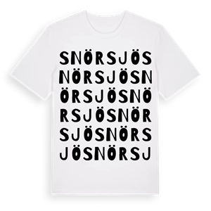 Snörsjö ordlek t-shirt – ekologisk bomull t-shirt från Pinshirt