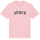 Pink Cotton t-shirt med Söder böjd t-shirt
