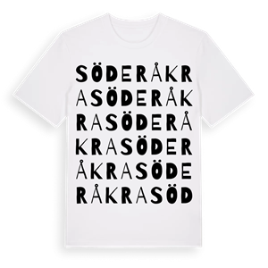 Söderåkra ordlek t-shirt – ekologisk bomull t-shirt från Pinshirt