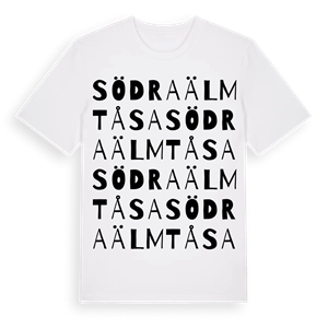Södra Älmtåsa ordlek t-shirt – ekologisk bomull t-shirt från Pinshirt
