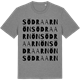 Mid Heather Gray t-shirt med Södra Arnön ordlek t-shirt