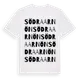 White t-shirt med Södra Arnön ordlek t-shirt