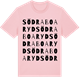 Pink Cotton t-shirt med Södra Boaryd ordlek t-shirt