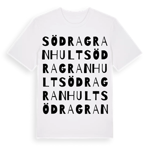 Södra Granhult ordlek t-shirt – ekologisk bomull t-shirt från Pinshirt