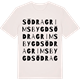 Vintage White t-shirt med Södra Grimsbygd ordlek t-shirt