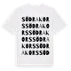 White t-shirt med Södra Kors ordlek t-shirt