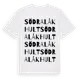 White t-shirt med Södra Låkhult ordlek t-shirt