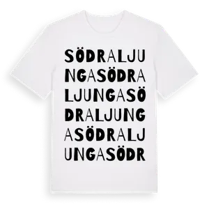 Södra Ljunga ordlek t-shirt – ekologisk bomull t-shirt från Pinshirt