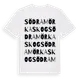 White t-shirt med Södra Mörkaskog ordlek t-shirt