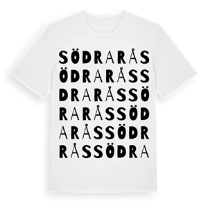 Södra Rås ordlek t-shirt – ekologisk bomull t-shirt från Pinshirt