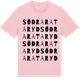 Pink Cotton t-shirt med Södra Rataryd ordlek t-shirt