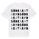 White t-shirt med Södra Rataryd ordlek t-shirt