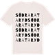 Vintage White t-shirt med Södra Rataryd ordlek t-shirt