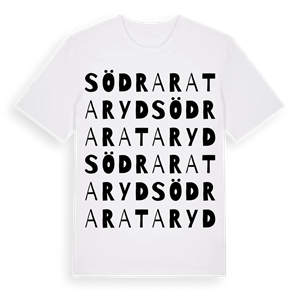 Södra Rataryd ordlek t-shirt – ekologisk bomull t-shirt från Pinshirt