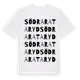 White t-shirt med Södra Rataryd ordlek t-shirt