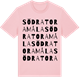 Pink Cotton t-shirt med Södra Toramåla ordlek t-shirt