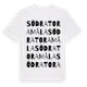 White t-shirt med Södra Toramåla ordlek t-shirt