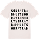 Vintage White t-shirt med Södra Tranhult ordlek t-shirt