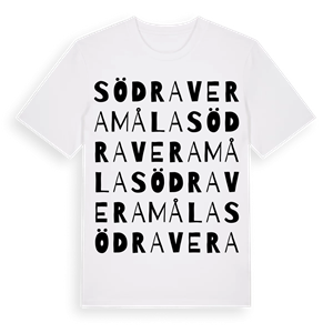Södra Veramåla ordlek t-shirt – ekologisk bomull t-shirt från Pinshirt