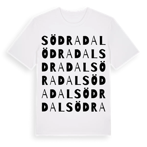 Södradal ordlek t-shirt – ekologisk bomull t-shirt från Pinshirt