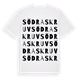 White t-shirt med Södraskruv ordlek t-shirt