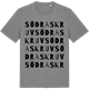 Mid Heather Gray t-shirt med Södraskruv ordlek t-shirt