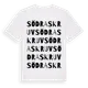 White t-shirt med Södraskruv ordlek t-shirt