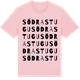 Pink Cotton t-shirt med Södrastugu ordlek t-shirt