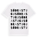 White t-shirt med Södrastugu ordlek t-shirt