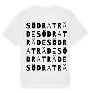 Södraträde ordlek t-shirt – ekologisk bomull t-shirt från Pinshirt